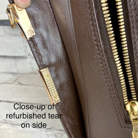 Louis Vuitton Damier Ebene Triana handbag crossbody with free strap and tassel - Picture 10 of 16